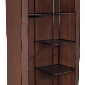 Alternative view of Szafka tekstylna z 6 półkami Mira - ciemny brąz