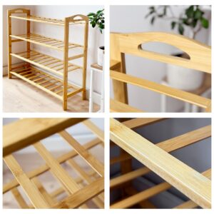 Alternative view of Bambusowy regał na buty 4 poziomy Neria