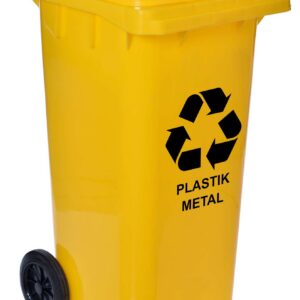 Pojemnik na odpady 120L kosz śmietnik żółty