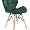 Krzesło tapicerowane MURET VELVET aksamitny ciemnozielony