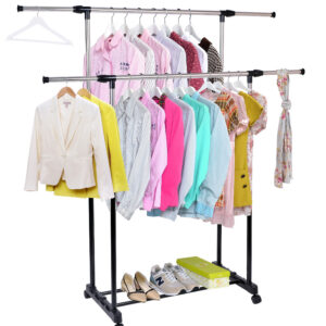 Wieszak stojący na kółkach TIMI - podwójny