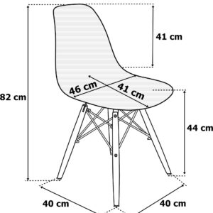 Alternative view of Krzesło nowoczesne Milano DSW PP czarny