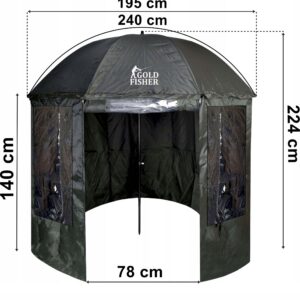 Alternative view of Parasol wędkarski namiot z osłoną JUKON ciemnozielony