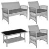 Meble ogrodowe zestaw KALINA popielaty