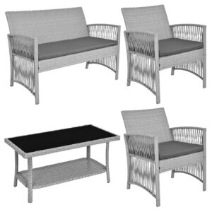 Meble ogrodowe zestaw KALINA popielaty