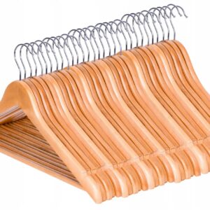 Wieszak do szafy RONDO komplet 30 szt jasny brąz drewno