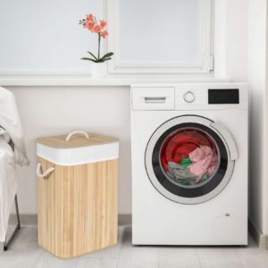 Alternative view of Kosz bambusowy pojemnik na pranie 1 komorowy naturalny