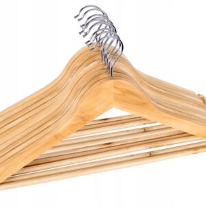 Wieszak do szafy RONDO komplet 100 szt jasny brąz drewno