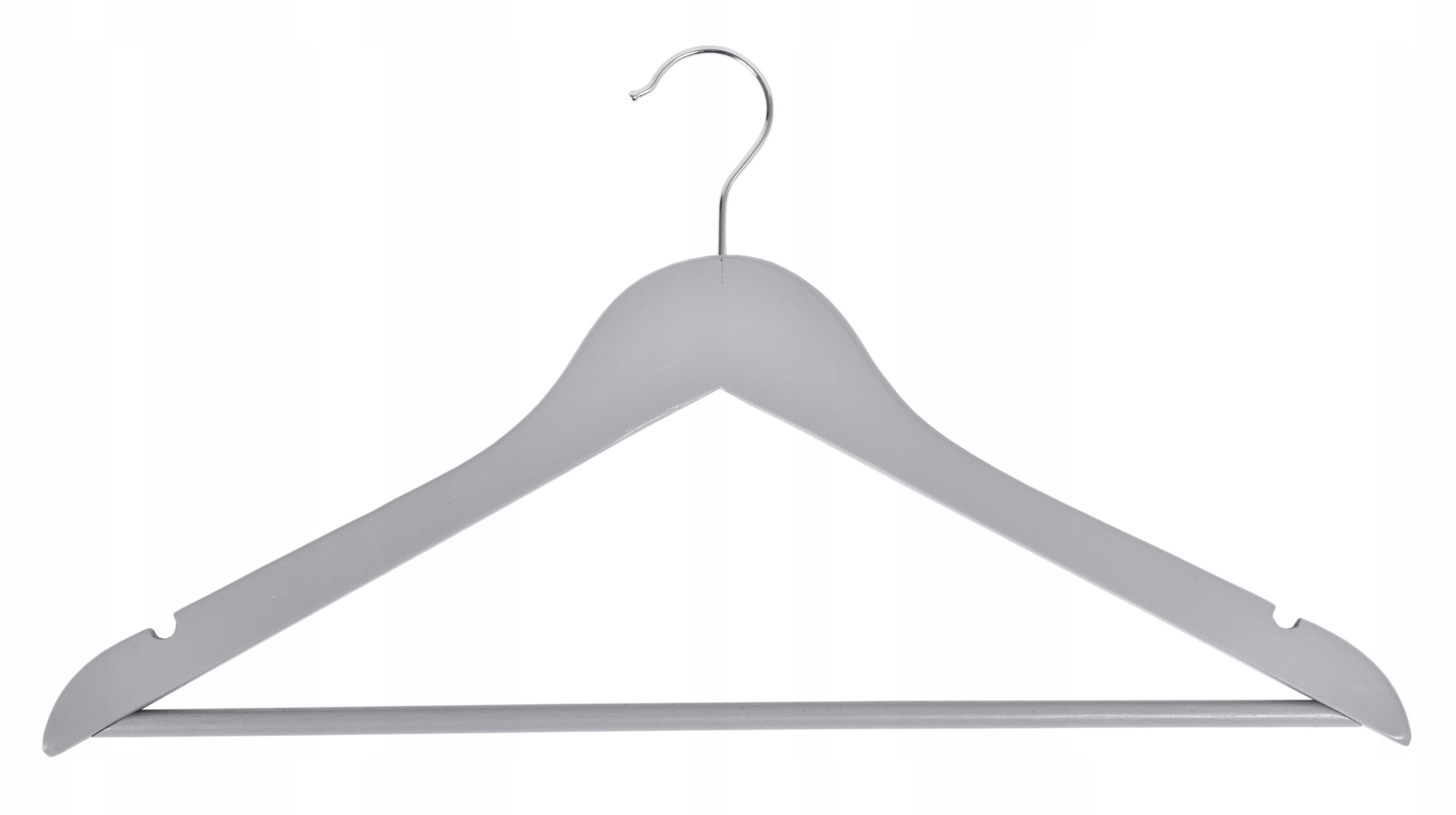 Wieszak do szafy RONDO komplet 100 szt szary drewno - obrazek 2