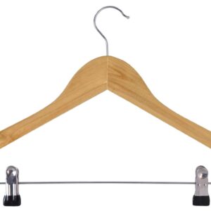 Alternative view of Drewniany wieszak z klipsami Henryk 10 sztuk