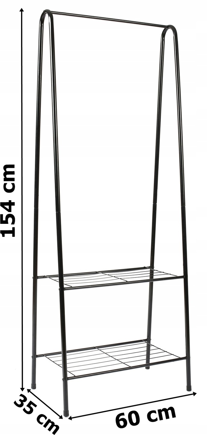 Wieszak stojący na ubrania OLIVIER czarny loft - obrazek 3