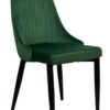 Krzesło welurowe LORIENT VELVET ciemnozielone