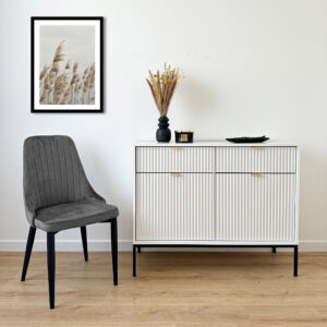 Alternative view of Krzesło welurowe LORIENT VELVET grafitowe