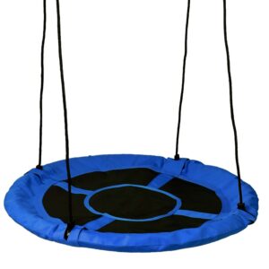 Huśtawka ogrodowa bocianie gniazdo ROMEK niebieska 100 cm