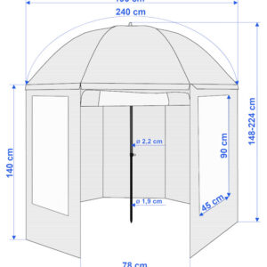Alternative view of Parasol wędkarski namiot z osłoną JUKON maskujący