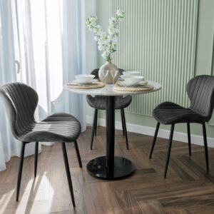 Alternative view of Krzesło welurowe DALLAS VELVET grafitowe