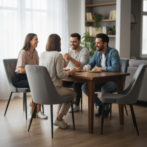 Alternative view of Krzesło LINCOLN VELVET tapicerowane grafitowy aksamit