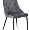 Krzesło LINCOLN VELVET tapicerowane grafitowy aksamit