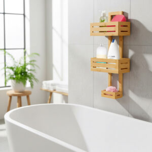 Alternative view of Półka MANILA bambusowa 3 poziomy do kuchni i łazienki