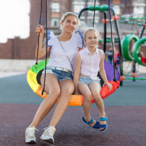 Alternative view of Huśtawka ogrodowa bocianie gniazdo Romek multikolor 60 cm