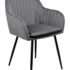 Krzesło welurowe SEVILLA VELVET grafitowe