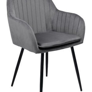 Krzesło welurowe SEVILLA VELVET grafitowe