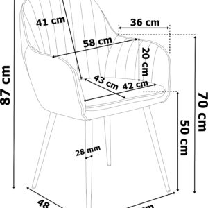 Alternative view of Krzesło welurowe SEVILLA VELVET grafitowe