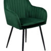Krzesło welurowe SEVILLA VELVET ciemnozielone