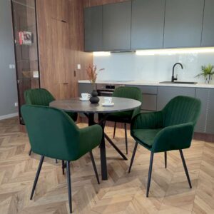 Alternative view of Krzesło welurowe SEVILLA VELVET ciemnozielone