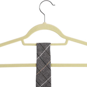 Alternative view of Wieszak welurowy na ubrania Maxi komplet 20 sztuk - beżowy