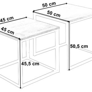 Alternative view of Stoliki kawowe loft PRAVEN RUSTIC postarzany dąb