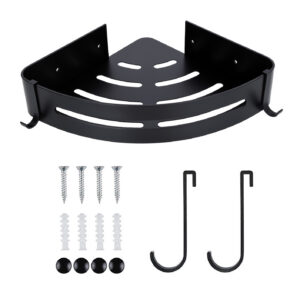 Alternative view of Półka loft Myzea czarna do łazienki pod prysznic