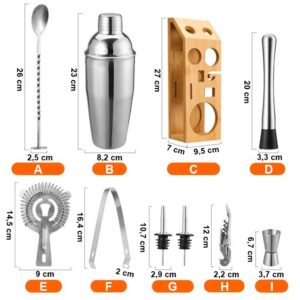 Alternative view of Zestaw barmański BRADFORD 10 elementów