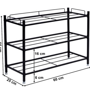 Alternative view of Regał na buty loft Viena 3 poziomy czarna