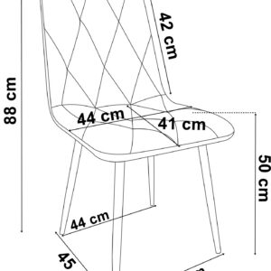 Alternative view of Krzesło welurowe tapicerowane Madison granatowe Velvet