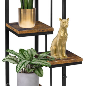 Kwietnik wiszący czarny Hagart Rustic postarzany dąb