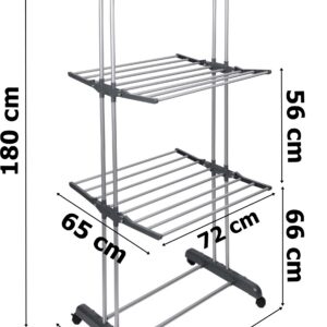 Alternative view of Suszarka rozkładana na kółkach Sonora szara
