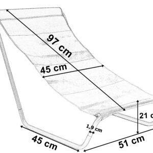 Alternative view of Leżak turystyczny plażowy składany OLEK - żółty