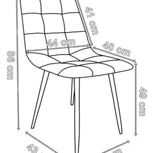 Alternative view of Krzesło welurowe DENVER velvet czarne