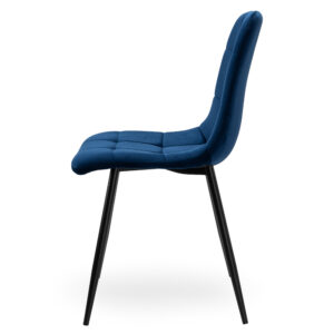 Alternative view of Krzesło welurowe DENVER velvet niebieskie