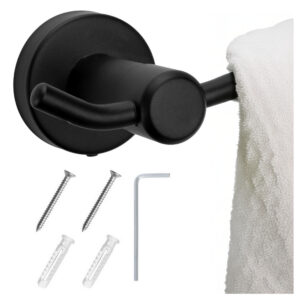 Wieszak na ręczniki loftowy Giaras czarny