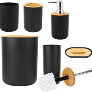 Alternative view of Akcesoria łazienkowe Timor komplet 6 elementów czarny