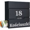 Skrzynka pocztowa na listy Vidar czarna z napisami