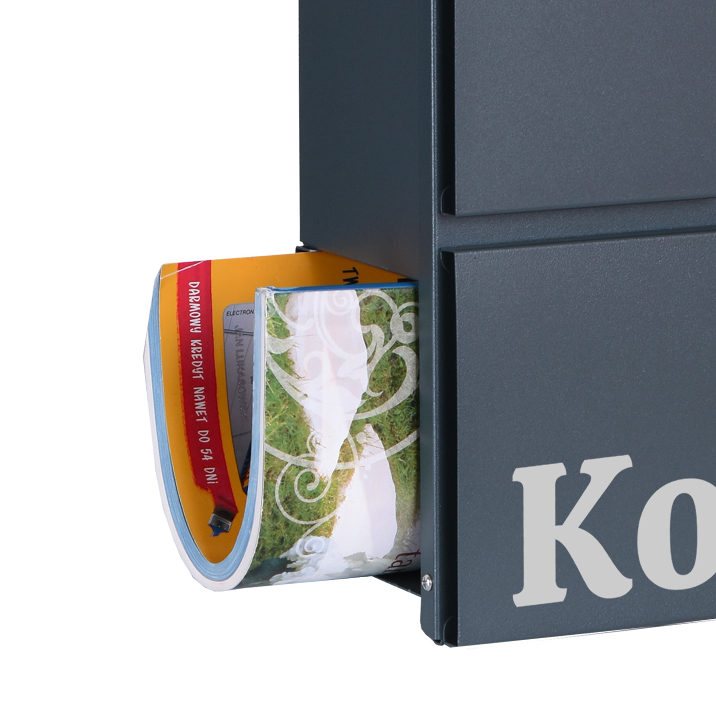 Skrzynka pocztowa na listy Vidar antracyt z napisami - obrazek 6