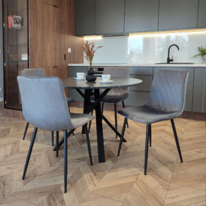 Alternative view of Krzesło tapicerowane Dexter Velvet grafitowy