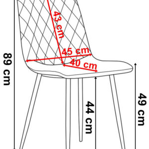 Alternative view of Krzesło tapicerowane Dexter Velvet czarny