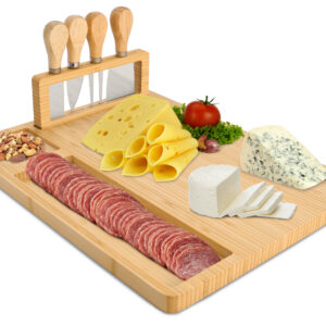 Alternative view of Deska do serów i przekąsek Salers ze sztućcami