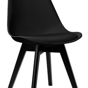 Krzesło nowoczesne Nantes Black DSW czarne