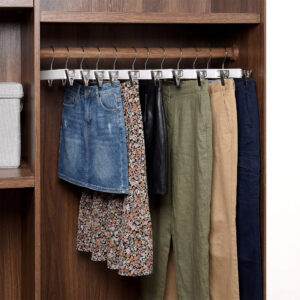 Alternative view of Wieszak drewniany na spódnice 2 sztuki biały