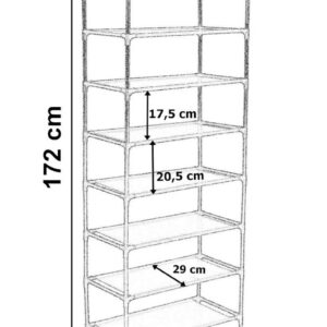 Alternative view of Szafka tekstylna na buty Lea antracyt